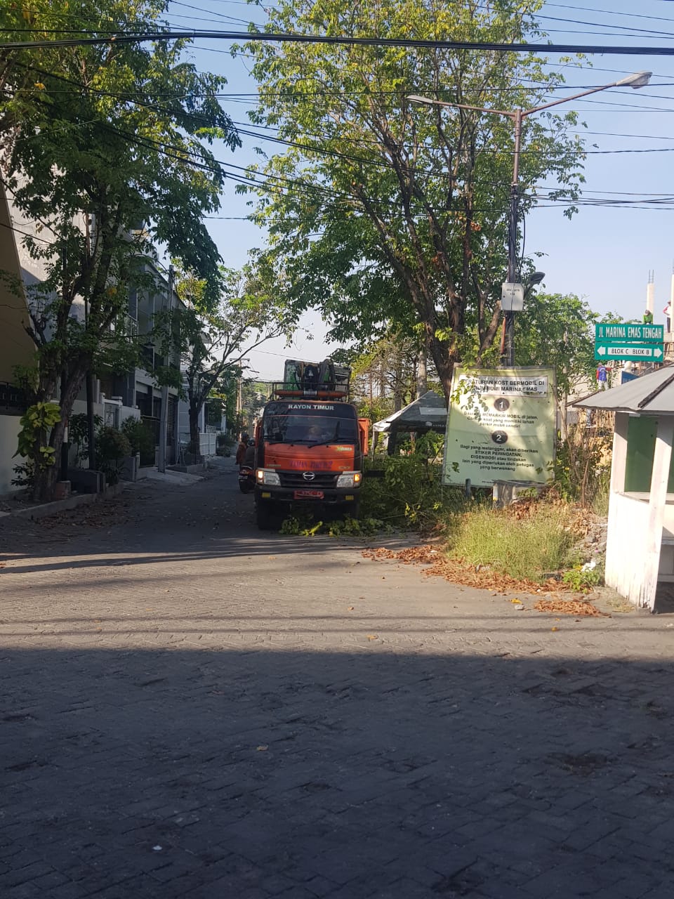 Kegiatan Penebangan Pohon RT 03 oleh DKRTH